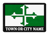Kirkcudbrightshire personalised county patch artwork preview, 90 x 60mm