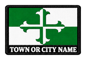 Kirkcudbrightshire personalised county patch artwork preview, 90 x 60mm