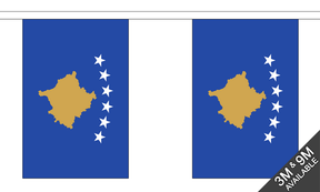 Kosovo 3 metre bunting, 10 flags - Flagmania