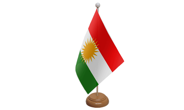 Flagmania Kurdistan wooden hand flags, 9x6 inch, pack of 12, no bases