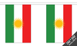 Kurdistan 3 metre bunting, 10 flags - Flagmania