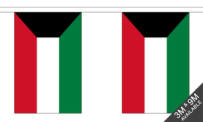Kuwait 3 metre bunting, 10 flags - Flagmania