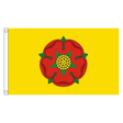 Lancashire new county flag with central red rose on gold yellow, 5ft x 3ft