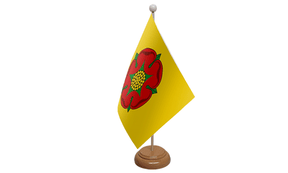 Flagmania Lancashire New wooden hand flags, 9x6 inch, pack of 12, no bases