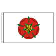 Lancashire old county flag with central red rose on white, 5ft x 3ft
