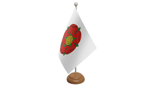 Flagmania Lancashire Old wooden hand flags, 9x6 inch, pack of 12, no bases