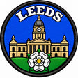Leeds Yorkshire Civic Clock Tower White Rose 80mm Embroidered Patch