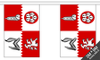 Leicestershire Old 3 metre bunting, 10 flags - Flagmania