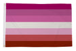 Flagmania Lesbian Stripes 3ft x 2ft Polyester Flag on white background