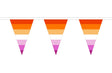 Flagmania Lesbian Sunset Stripes Triangle Bunting 20 metre bunting