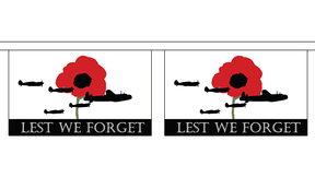 Flagmania Lest We Forget (RAF) Horizontal Bunting, 9 metre bunting