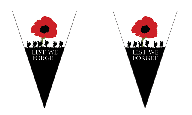 Flagmania Lest We Forget (Army) 5 metre bunting