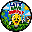 Let's Save Energy 80mm embroidered patch