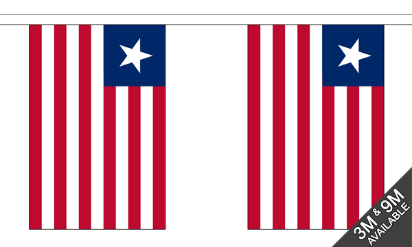 Flagmania Liberia Bunting, 9 metre bunting