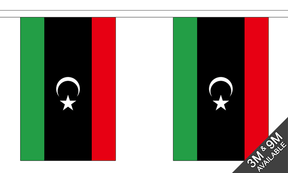 Libya New (Kingdom) 3 metre bunting, 10 flags - Flagmania