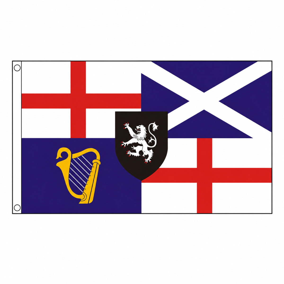 Lord Protectors 1658–59 flag centred on square white background