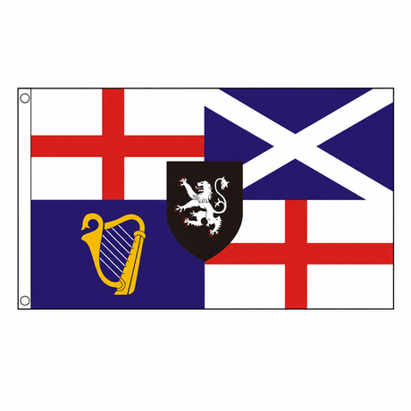 Lord Protectors 1658–59 flag centred on square white background