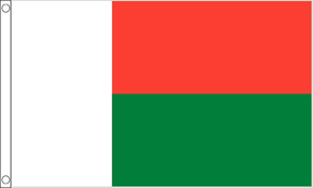 Flagmania Madagascar 3ft x 2ft Polyester Flag on white background
