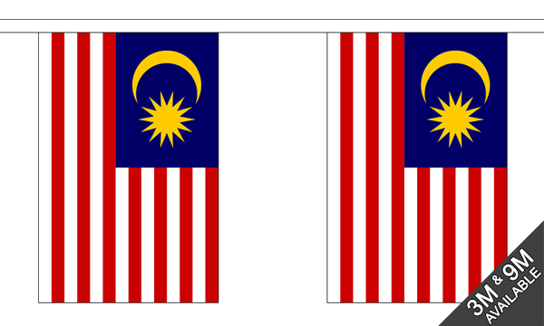 Flagmania Malaysia Bunting, 9 metre bunting