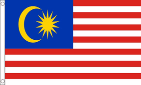 Flagmania Malaysia 3ft x 2ft Polyester Flag on white background