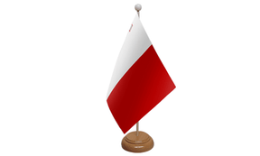 Flagmania Malta wooden hand flags, 9x6 inch, pack of 12, no bases