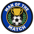 Man of the Match 80mm Embroidered Patch