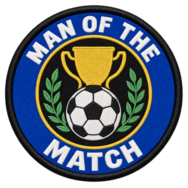 Man of the Match 80mm Embroidered Patch