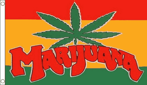 Flagmania Marijuana 3ft x 2ft Polyester Flag on white background