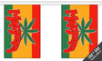 Marijuana 3 metre bunting, 10 flags - Flagmania