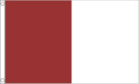 Flagmania Maroon and White Irish County 3ft x 2ft Polyester Flag on white background