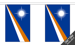 Marshall Islands 3 metre bunting, 10 flags - Flagmania