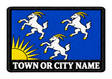 Merionethshire personalised county patch artwork preview, 90 x 60mm