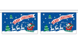 Flagmania Merry Christmas Blue Bunting Horizontal, 9 metre bunting
