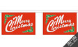 Flagmania Merry Christmas Red Bunting Horizontal, 9 metre bunting
