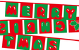 Flagmania Merry Christmas (Text) 5 metre bunting