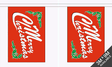Merry Christmas Red 3 metre bunting, 10 flags - Flagmania