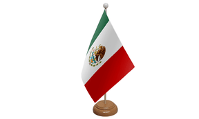 Flagmania Mexico wooden hand flags, 9x6 inch, pack of 12, no bases