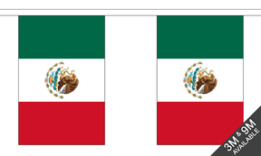 Mexico 3 metre bunting, 10 flags - Flagmania