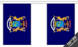 Michigan 3 metre bunting, 10 flags - Flagmania