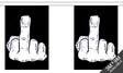 Middle Finger 3 metre bunting, 10 flags - Flagmania