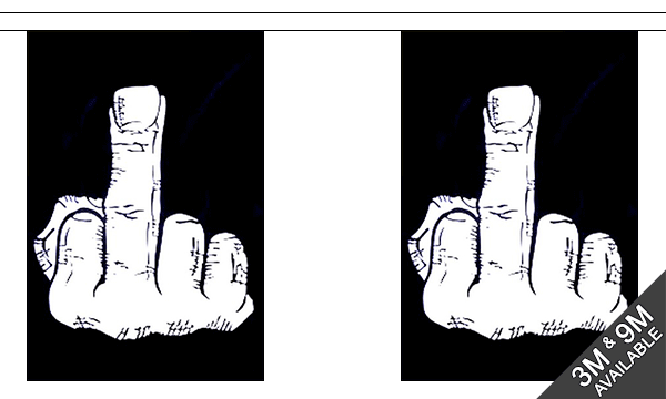 Middle Finger 3 metre bunting, 10 flags - Flagmania