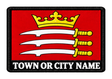 Middlesex personalised county patch artwork preview, 90 x 60mm