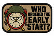 Early Start Complaint embroidered patch design preview – 120mm longest edge