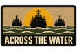 Across the Water embroidered patch design preview – 120mm longest edge