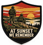 At Sunset embroidered patch design preview – 110mm longest edge