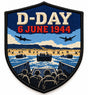 D-Day 6 June 1944 embroidered patch design preview – 110mm longest edge