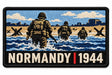 Normandy 1944 embroidered patch design preview – 120mm longest edge