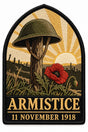Armistice 11 November 1918 embroidered patch design preview – 110mm longest edge