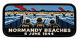 Normandy Beaches embroidered patch design preview – 130mm longest edge