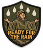 Ready for the Rain embroidered patch design preview – 110mm longest edge